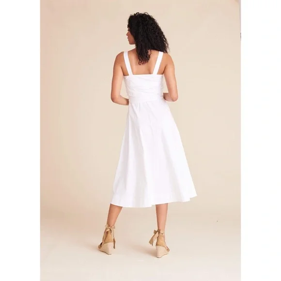 VERONICA BEARDPositano Ruched Bow Midi Dress